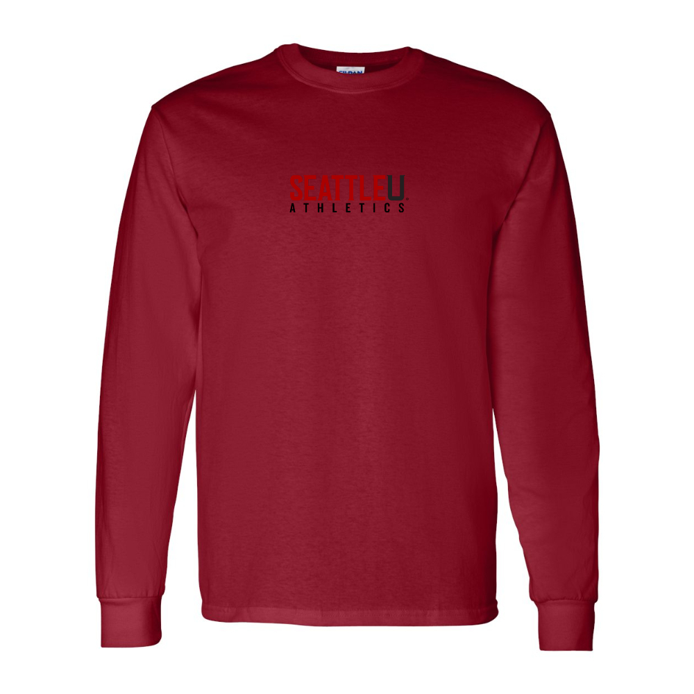 Men's Seattle Redhawks Logo Gildan Heavy Cotton Long Sleeve T-Shirt