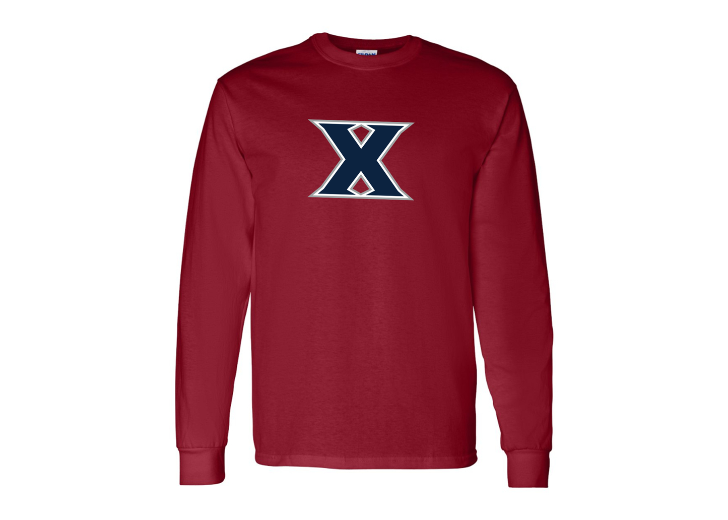 Men's Xavier Musketeers Gildan Heavy Cotton Long Sleeve T-Shirt