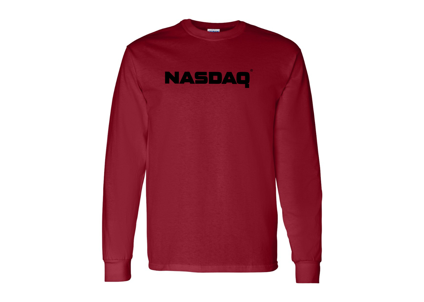 Men's Nasdaq Logo Gildan Heavy Cotton Long Sleeve T-Shirt