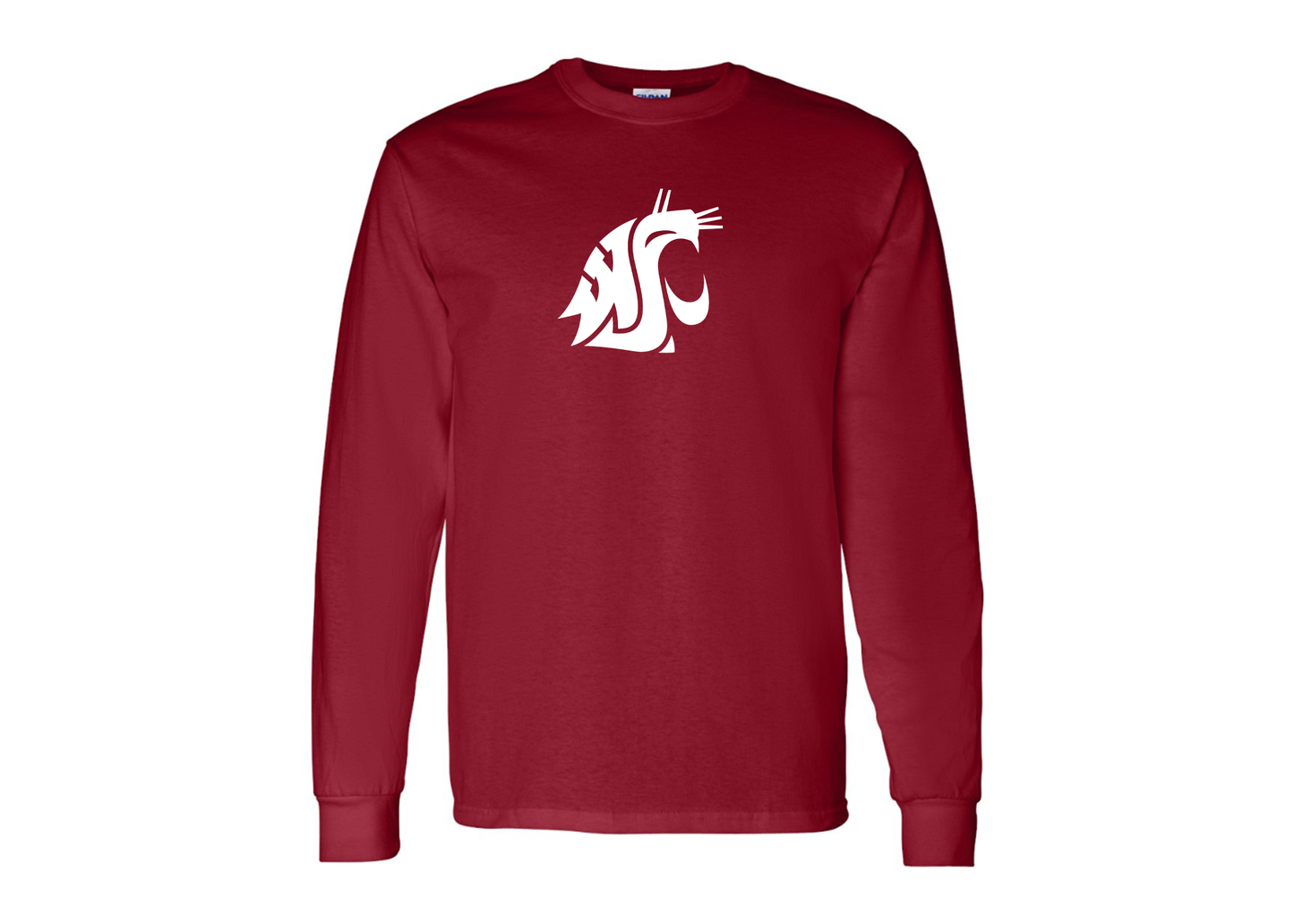 Men's Washington State Cougars Gildan Heavy Cotton Long Sleeve T-Shirt