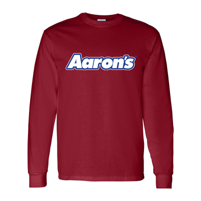 Men's Aaron_s Logo Gildan Heavy Cotton Long Sleeve T-Shirt