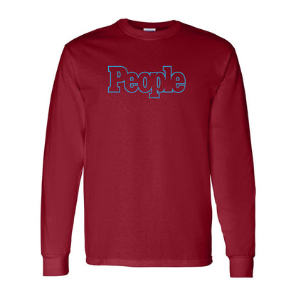 Men's People Magazine Logo Gildan Heavy Cotton Long Sleeve T-Shirt