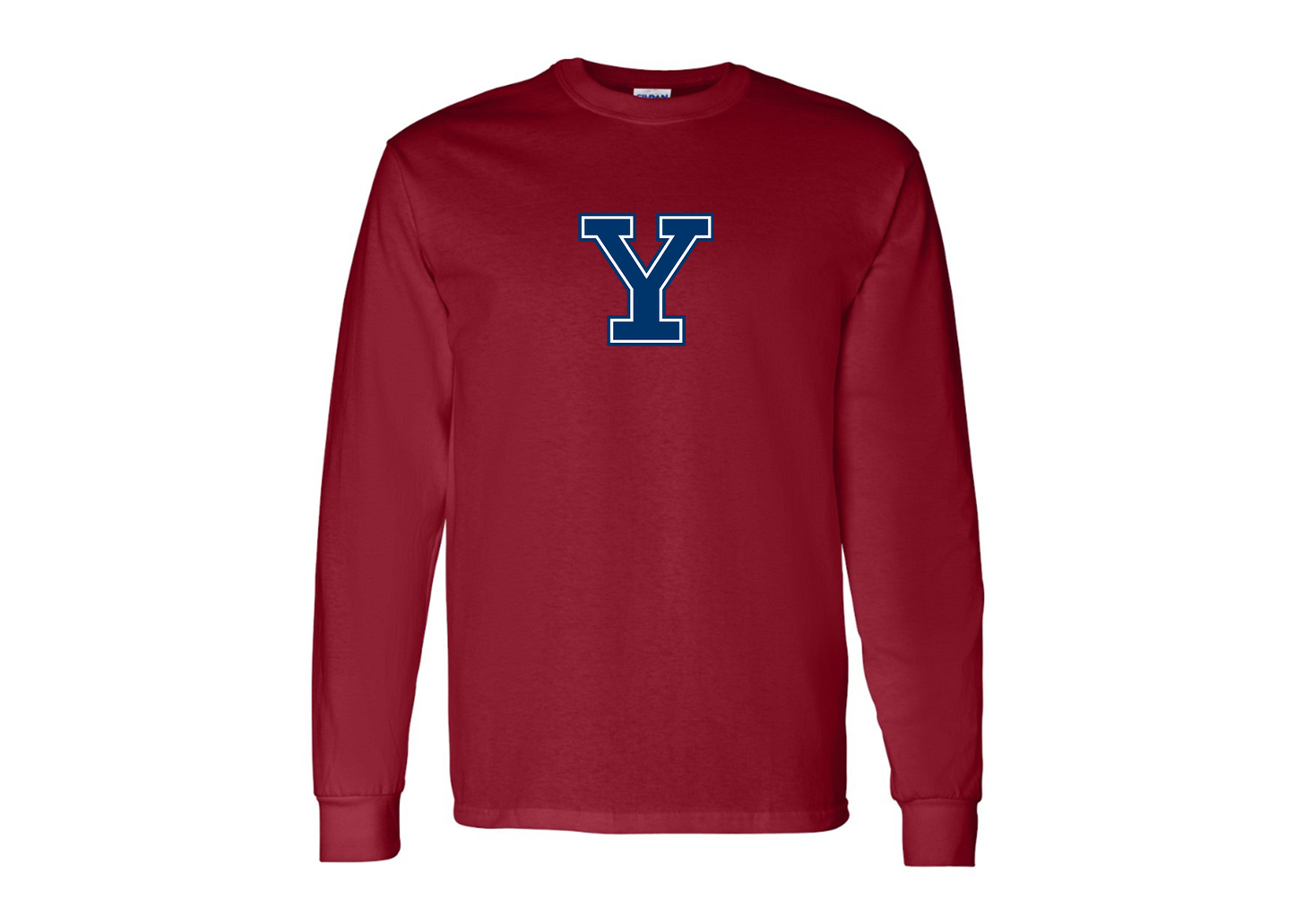 Men's Yale Bulldogs Gildan Heavy Cotton Long Sleeve T-Shirt