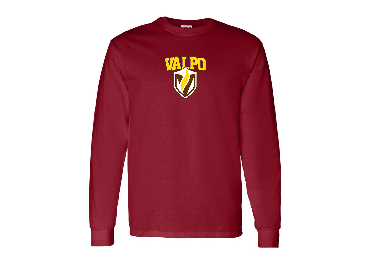Men's Valparaiso Crusaders Gildan Heavy Cotton Long Sleeve T-Shirt