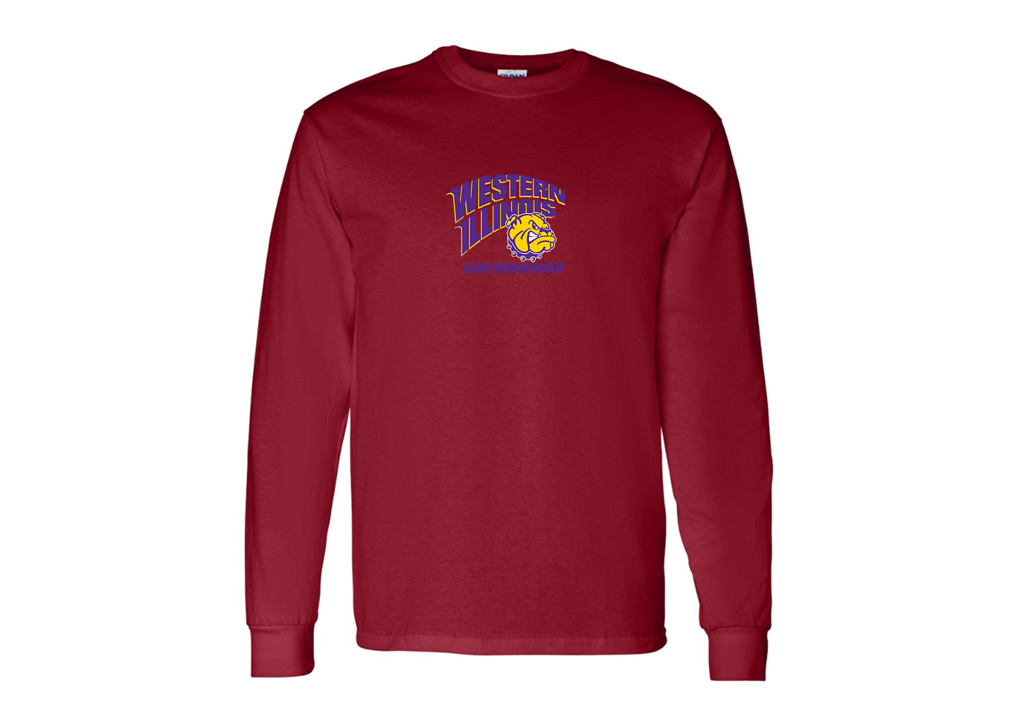 Men's Western Illinois Leathernecks Gildan Heavy Cotton Long Sleeve T-Shirt