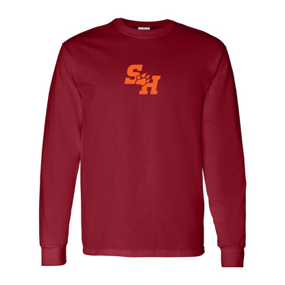 Men's Sam Houston State Bearkats Logo Gildan Heavy Cotton Long Sleeve T-Shirt