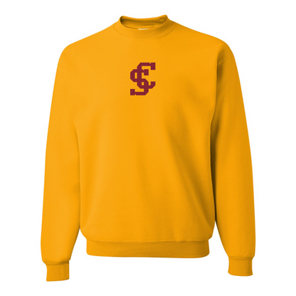 Men's Santa Clara Broncos Logo  JERZEES NuBlend Crewneck Sweatshirt