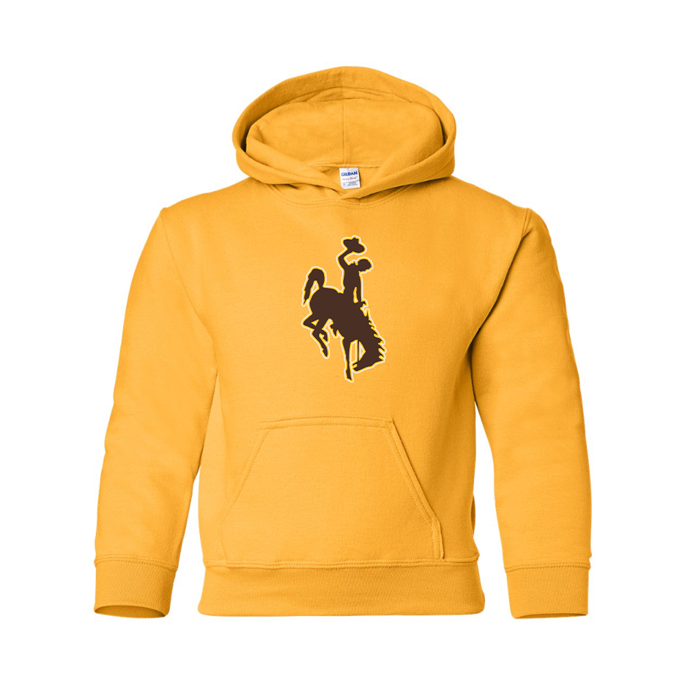 Youth Wyoming Cowboys Gildan Heavy Blend  Hooded Sweatshirt