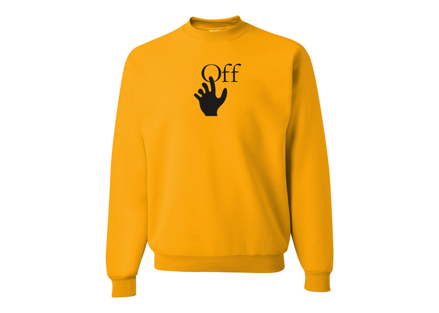 Men's Off-White Hand JERZEES NuBlend Crewneck Sweatshirt