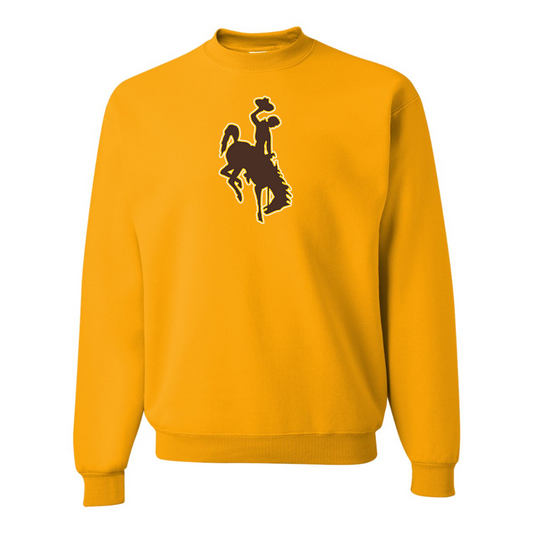 Men's Wyoming Cowboys JERZEES NuBlend Crewneck Sweatshirt