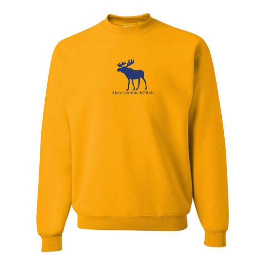 Men's Abercrombie & Fitch Moose Logo  JERZEES NuBlend Crewneck Sweatshirt