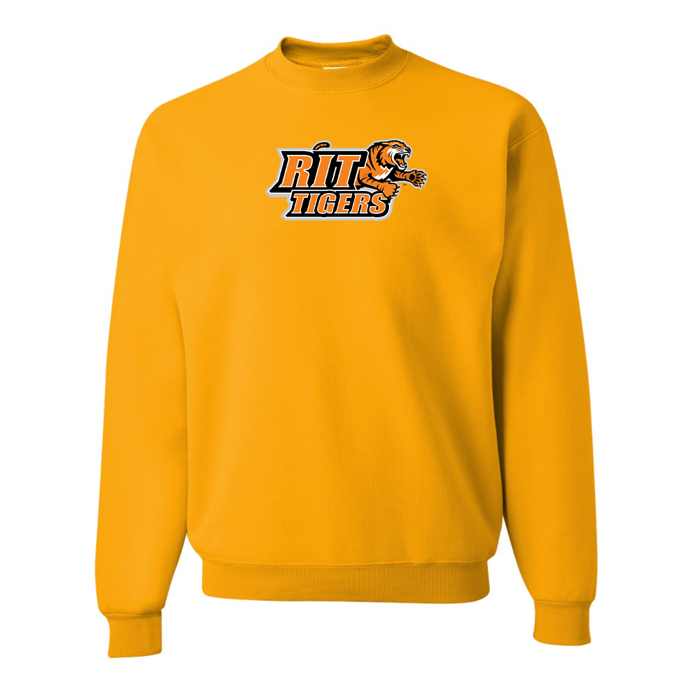 Men's RIT Tigers Logo  JERZEES NuBlend Crewneck Sweatshirt