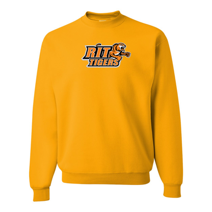 Men's RIT Tigers Logo  JERZEES NuBlend Crewneck Sweatshirt
