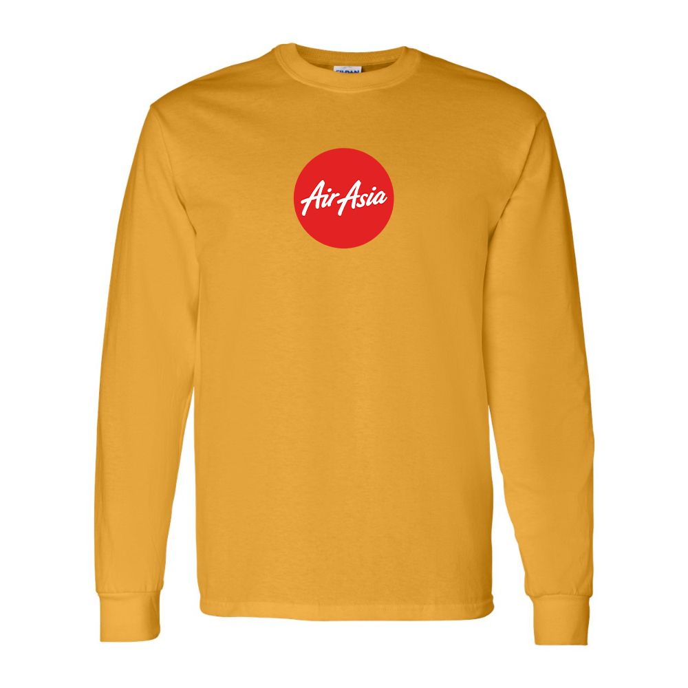 Men's Air Asia Logo Gildan Heavy Cotton Long Sleeve T-Shirt