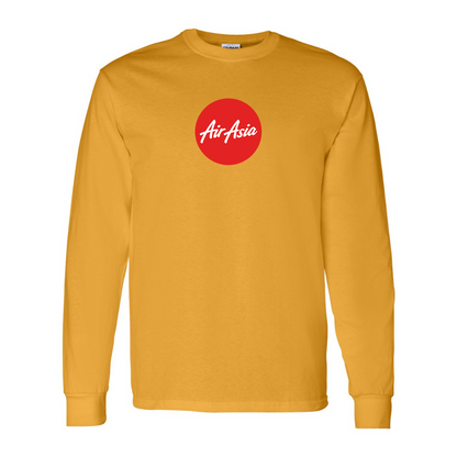 Men's Air Asia Logo Gildan Heavy Cotton Long Sleeve T-Shirt