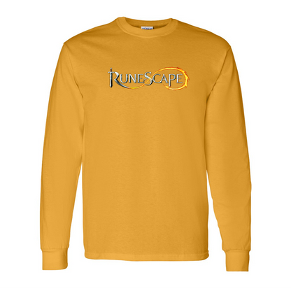 Men's Runescape Logo Gildan Heavy Cotton Long Sleeve T-Shirt