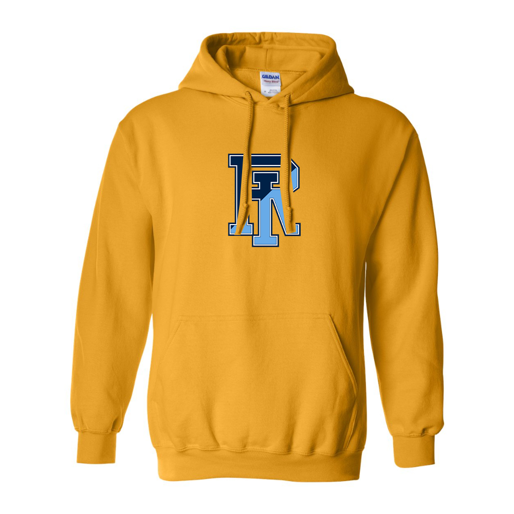 Men's Rhode Island Rams Logo Gildan  Heavy Blend Hooded Sweatshirt