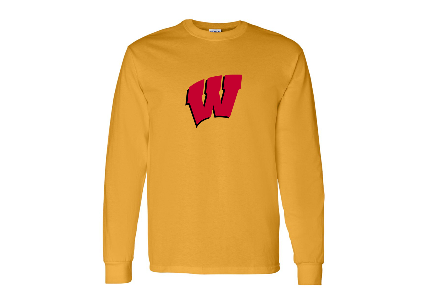 Men's Wisconsin Badgers Gildan Heavy Cotton Long Sleeve T-Shirt