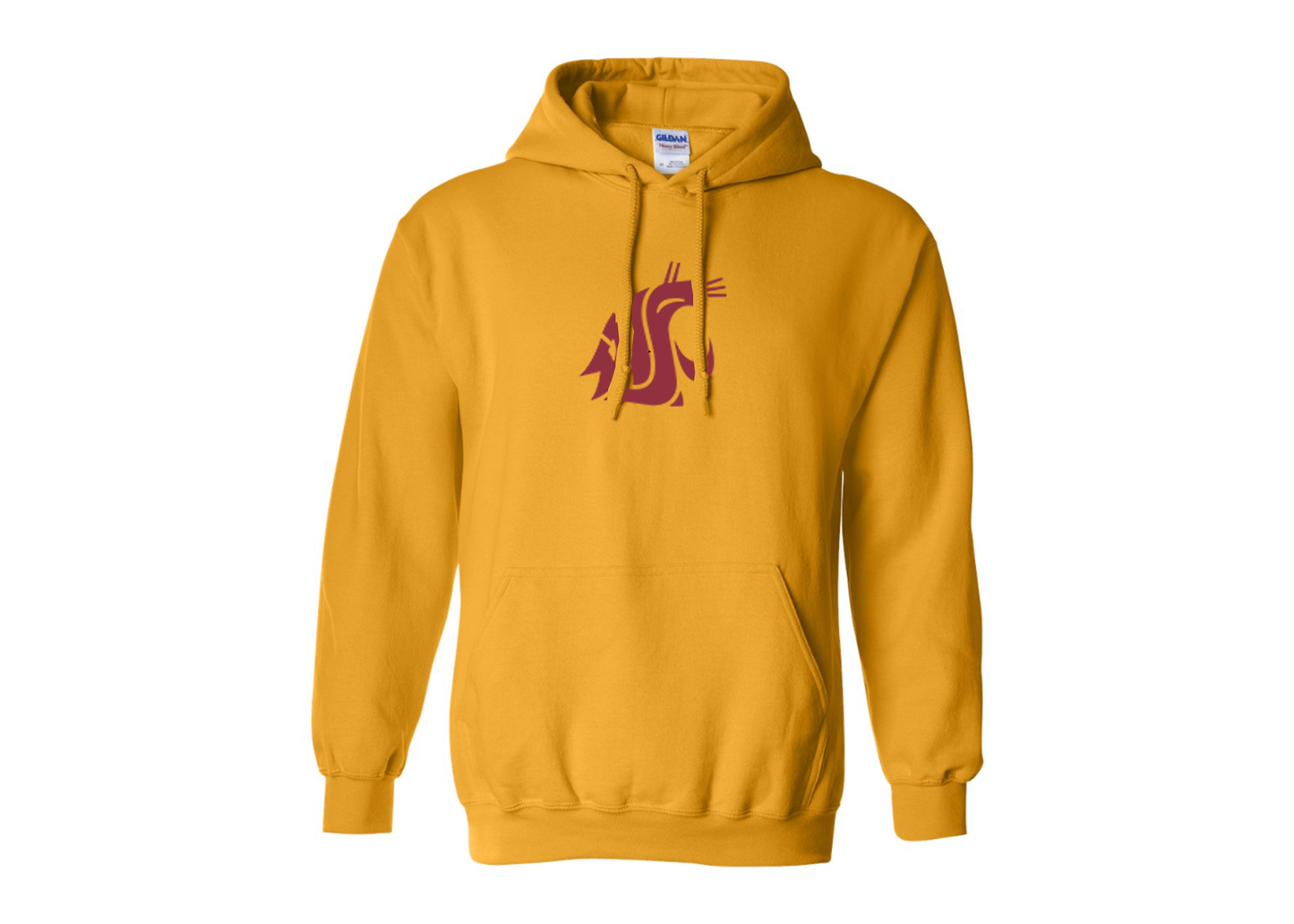 Men's Washington State Cougars Gildan  Heavy Blend Hooded Sweatshirt