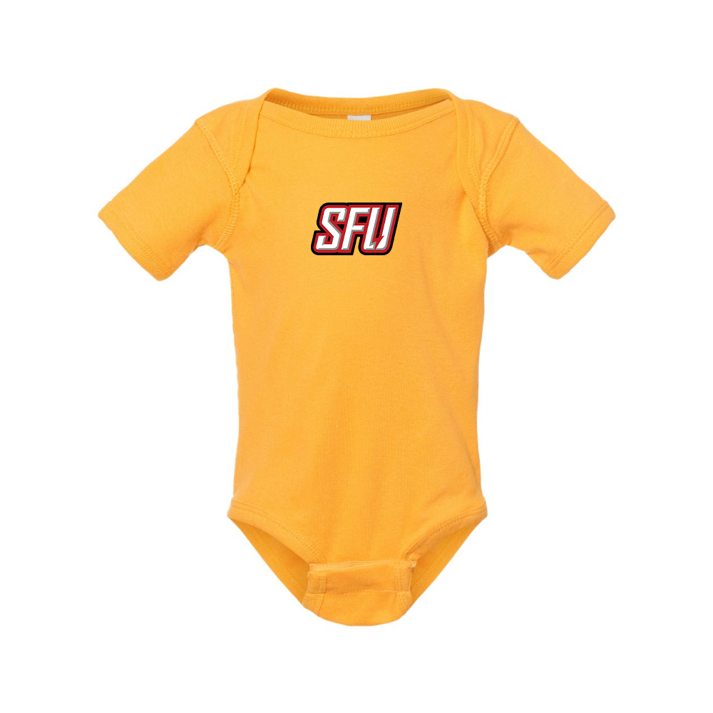 Saint Francis Red Flash Logo Rabbit Skins Infant Baby Rib Bodysuit