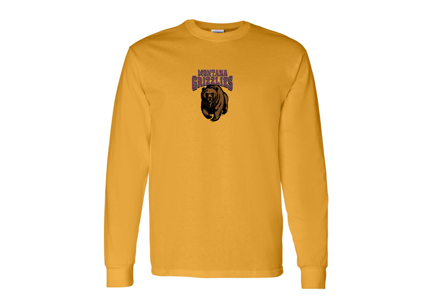 Men's Montana Grizzliesl Gildan Heavy Cotton Long Sleeve T-Shirt