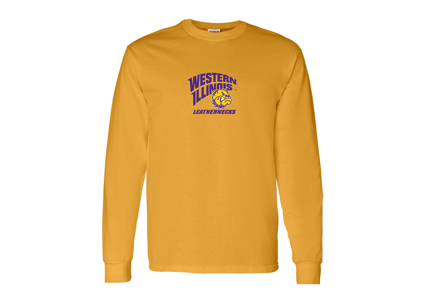 Men's Western Illinois Leathernecks Gildan Heavy Cotton Long Sleeve T-Shirt