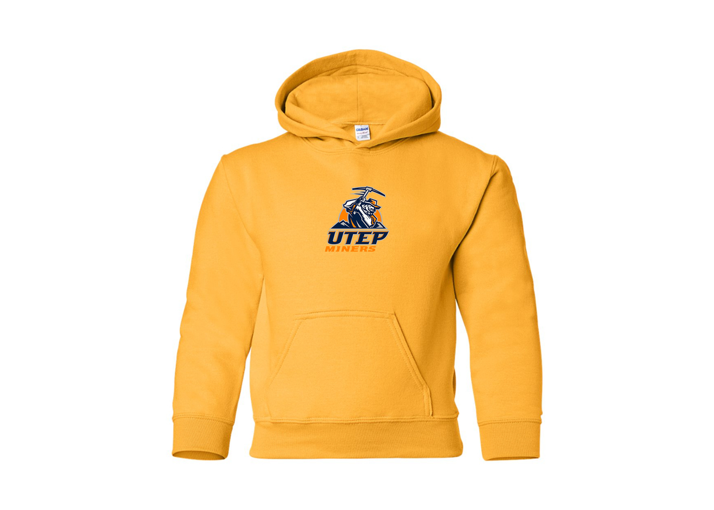 Youth UTEP Miners Gildan Heavy Blend  Hooded Sweatshirt
