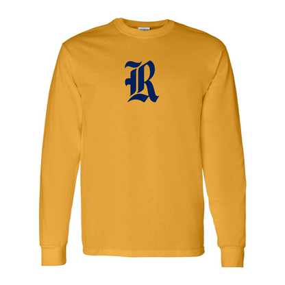 Men's Rice Owls Logo Gildan Heavy Cotton Long Sleeve T-Shirt