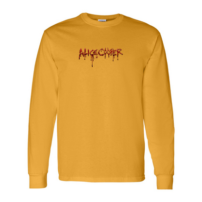 Men's Alice Cooper Logo Gildan Heavy Cotton Long Sleeve T-Shirt