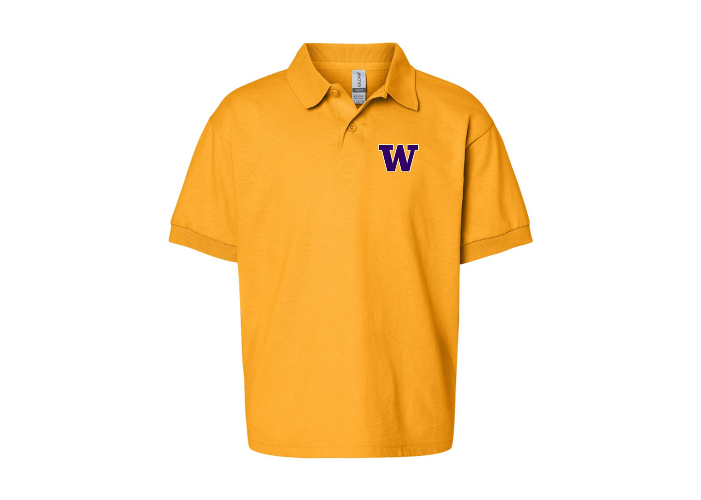 Youth Washington Huskies Gildan Dry Blend Jersey Polo