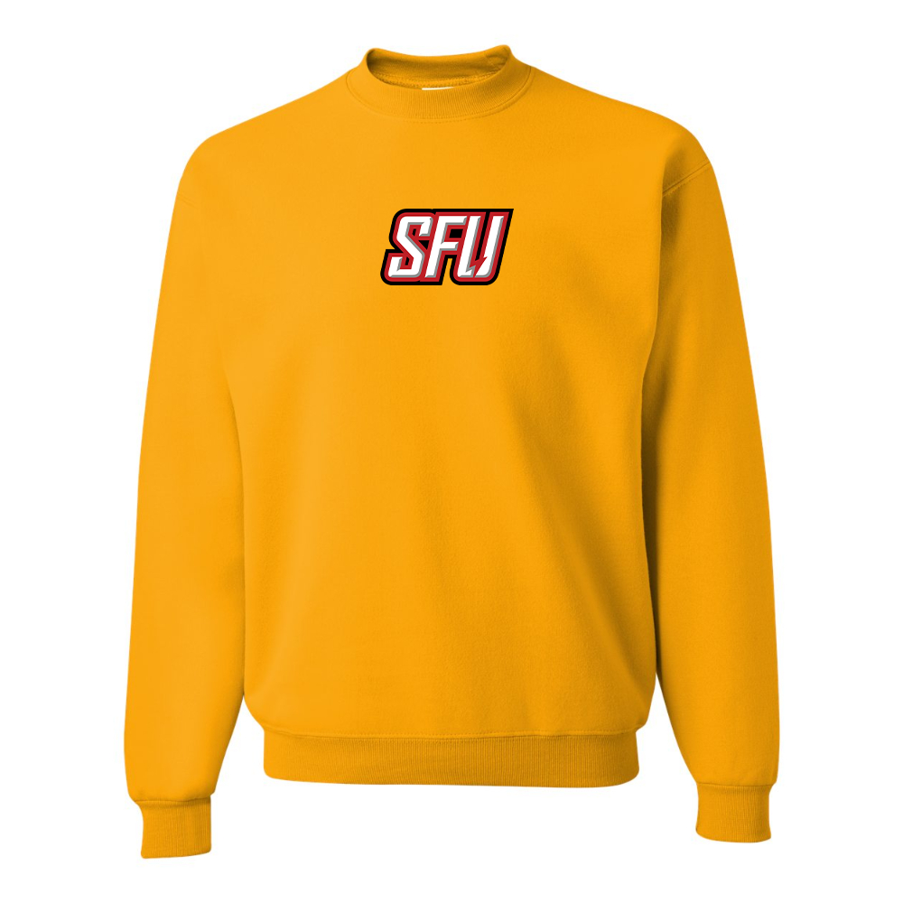 Men's Saint Francis Red Flash Logo JERZEES NuBlend Crewneck Sweatshirt