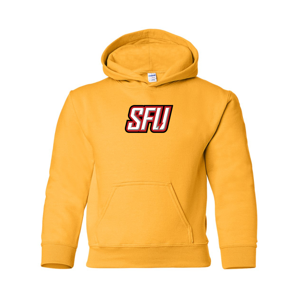 Youth Saint Francis Red Flash Logo Gildan Heavy Blend  Hooded Sweatshirt