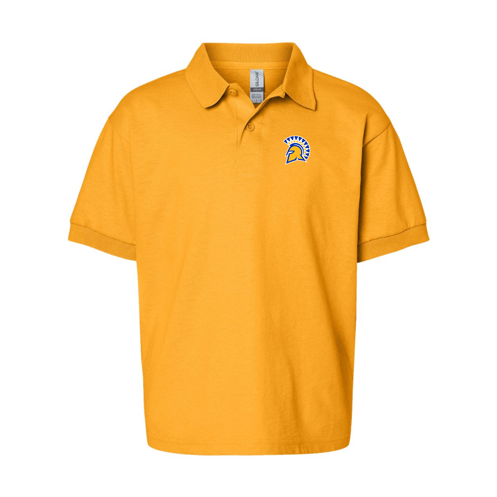 Youth San Jose State Spartans Logo Gildan Dry Blend Jersey Polo