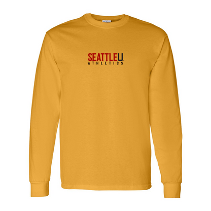 Men's Seattle Redhawks Logo Gildan Heavy Cotton Long Sleeve T-Shirt