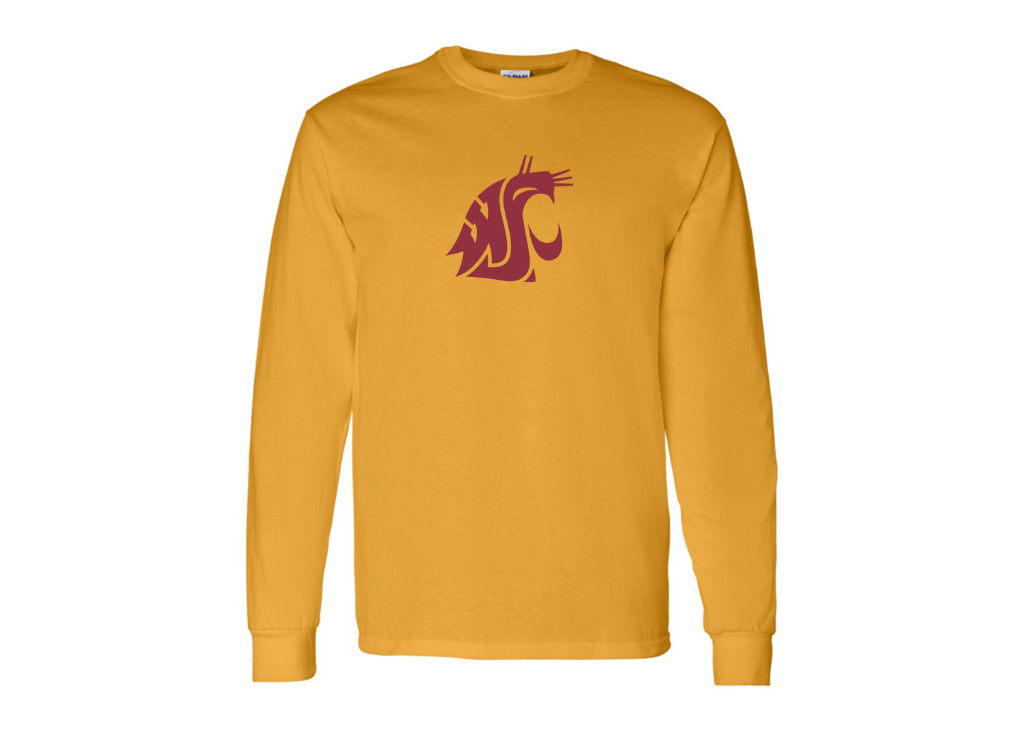 Men's Washington State Cougars Gildan Heavy Cotton Long Sleeve T-Shirt