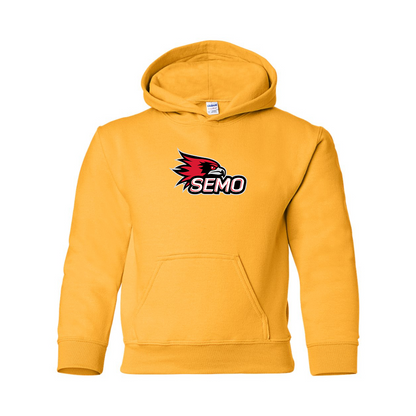 Youth SEMO Redhawks Logo Gildan Heavy Blend  Hooded Sweatshirt