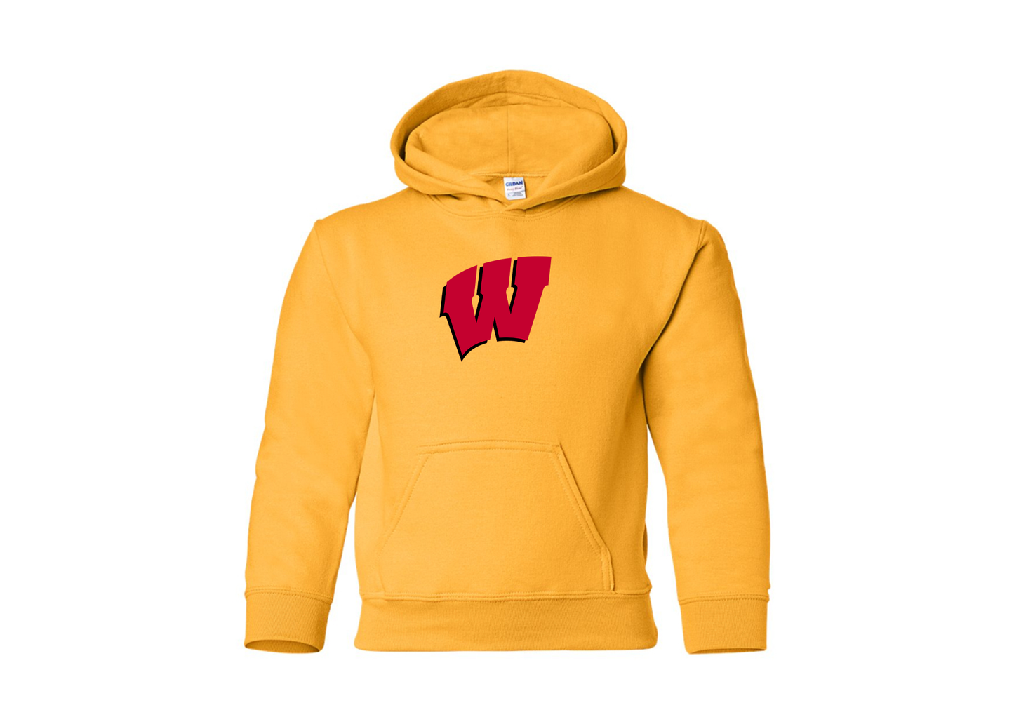 Youth Wisconsin Badgers Gildan Heavy Blend  Hooded Sweatshirt