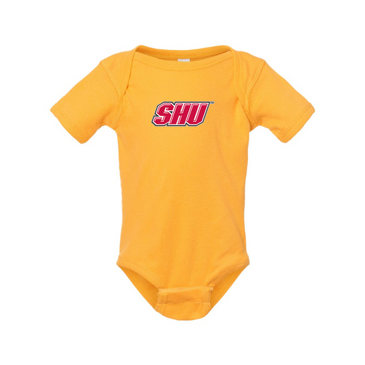 Sacred Heart Pioneers Logo Rabbit Skins Infant Baby Rib Bodysuit