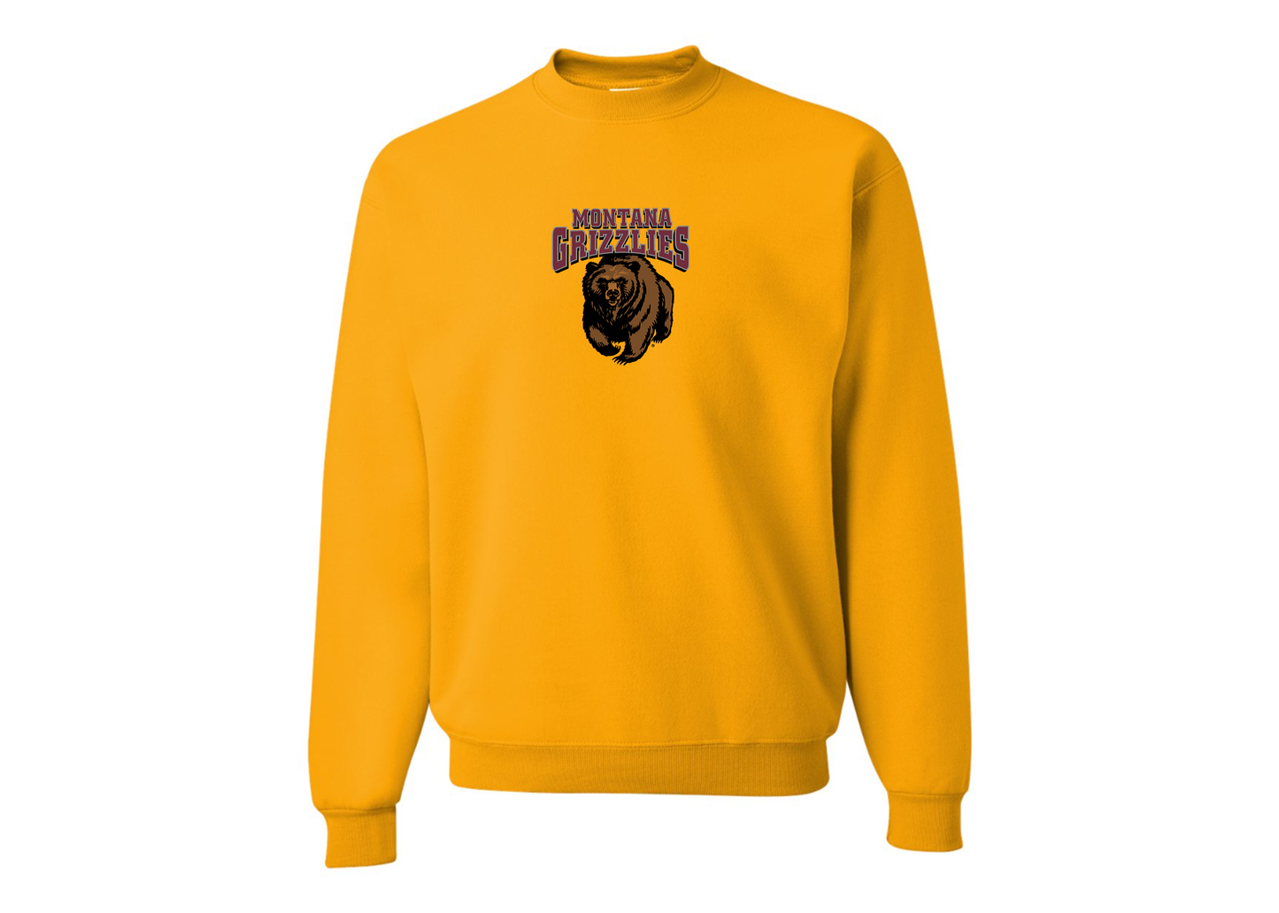 Men's Montana Grizzliesl JERZEES NuBlend Crewneck Sweatshirt