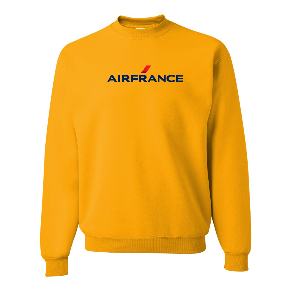 Men's Air France Logo JERZEES NuBlend Crewneck Sweatshirt