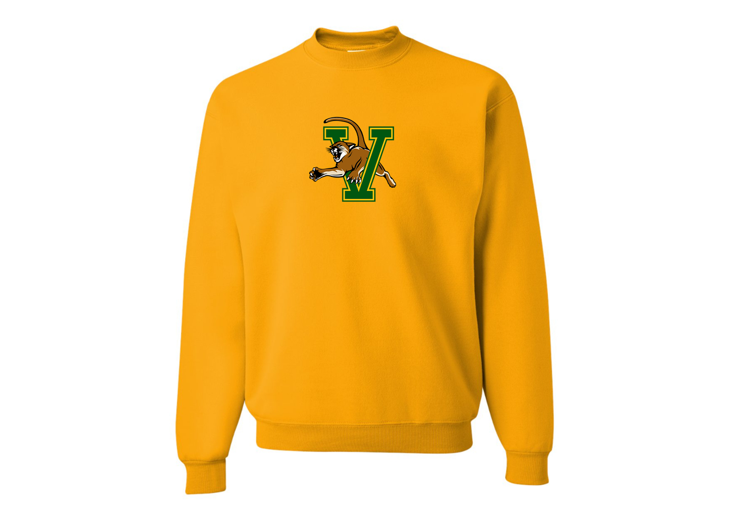 Men's Vermont Catamounts JERZEES NuBlend Crewneck Sweatshirt