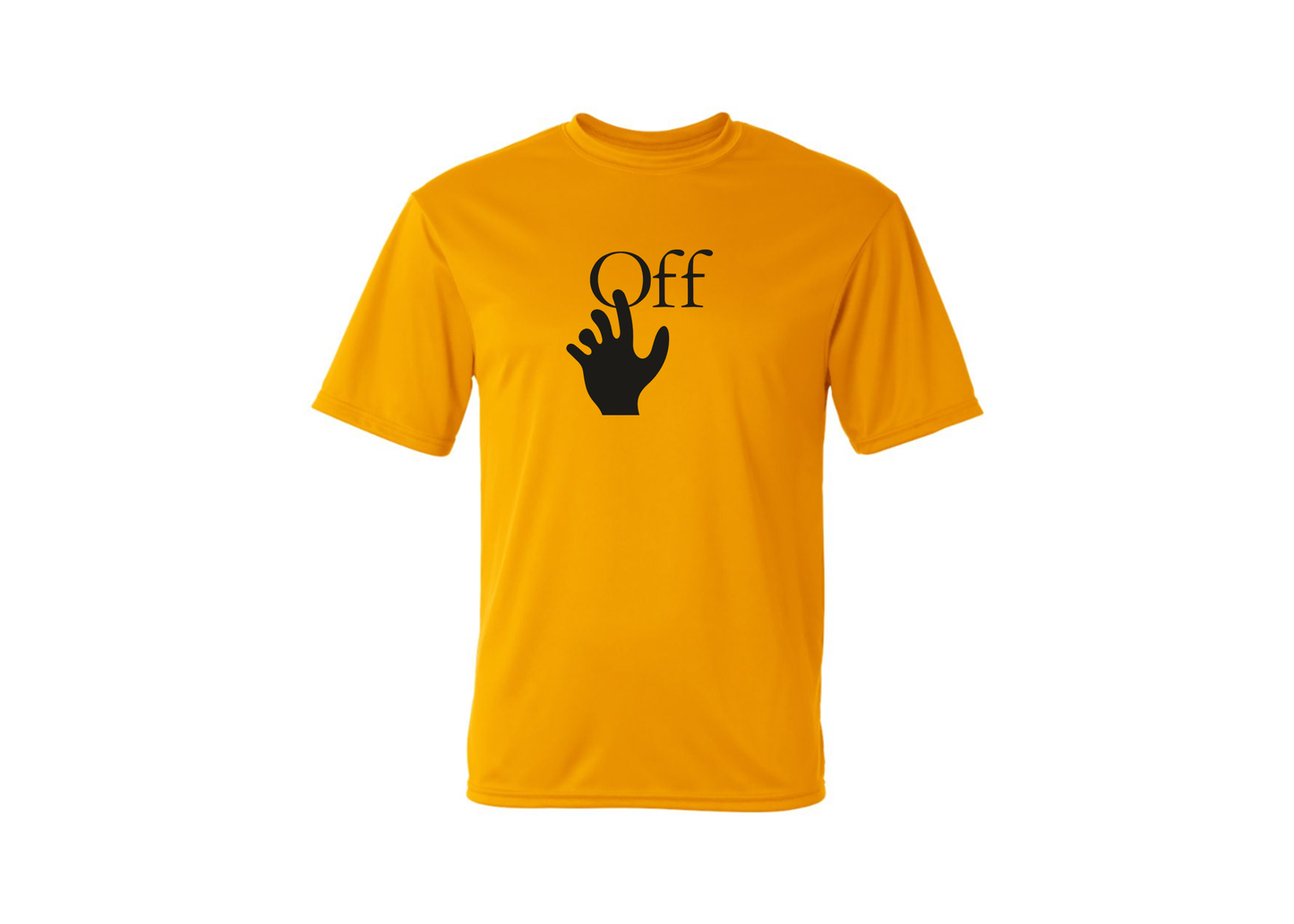 Men's Off-White Hand Polyester T-Shirt