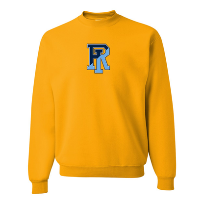 Men's Rhode Island Rams Logo JERZEES NuBlend Crewneck Sweatshirt