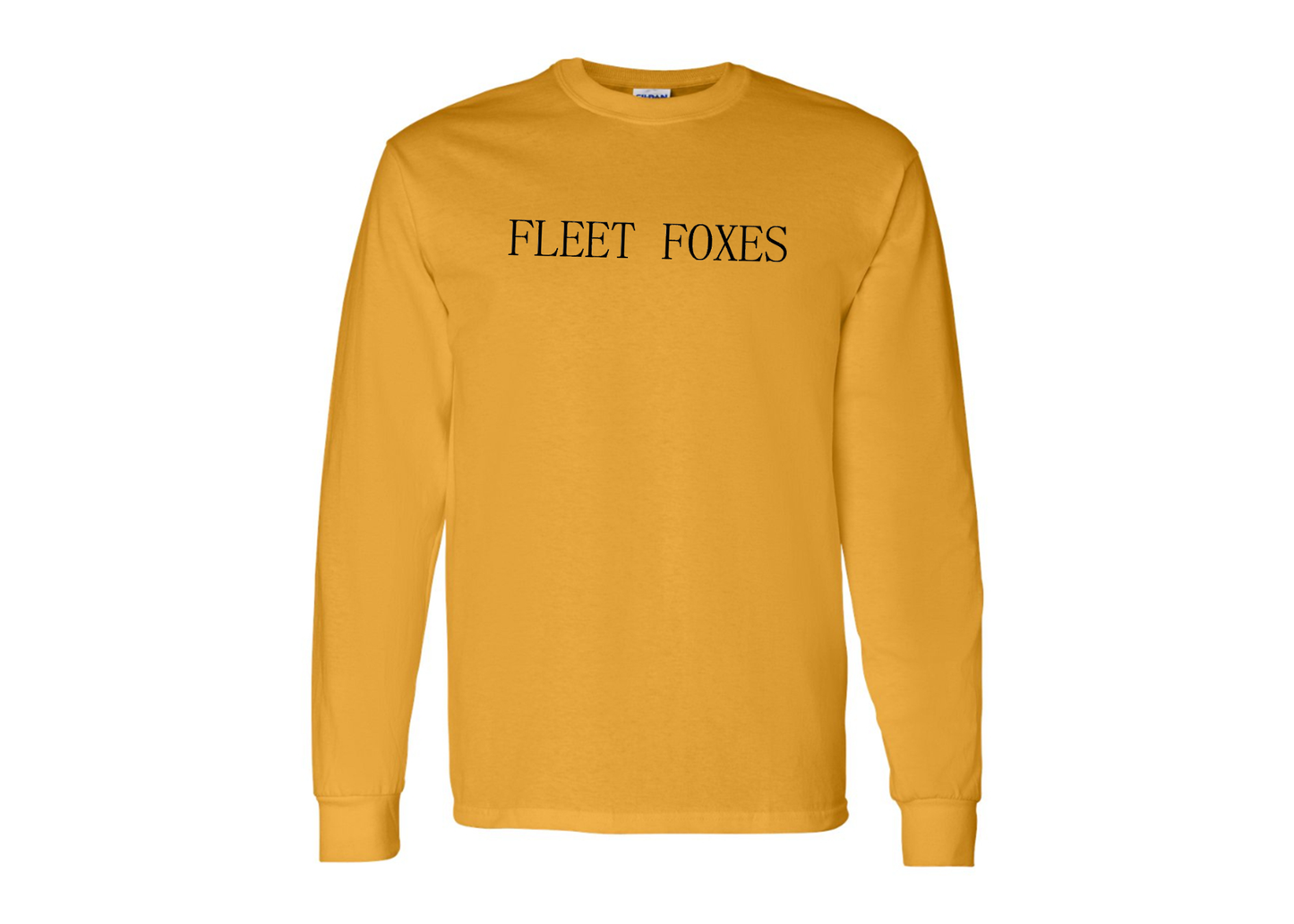 Men's Fleet Foxes Logo Gildan Heavy Cotton Long Sleeve T-Shirt
