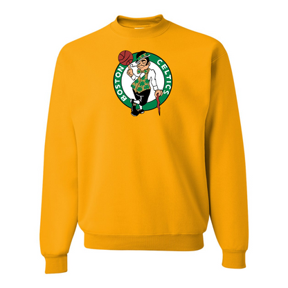 Men's Boston Celtics Logo  JERZEES NuBlend Crewneck Sweatshirt