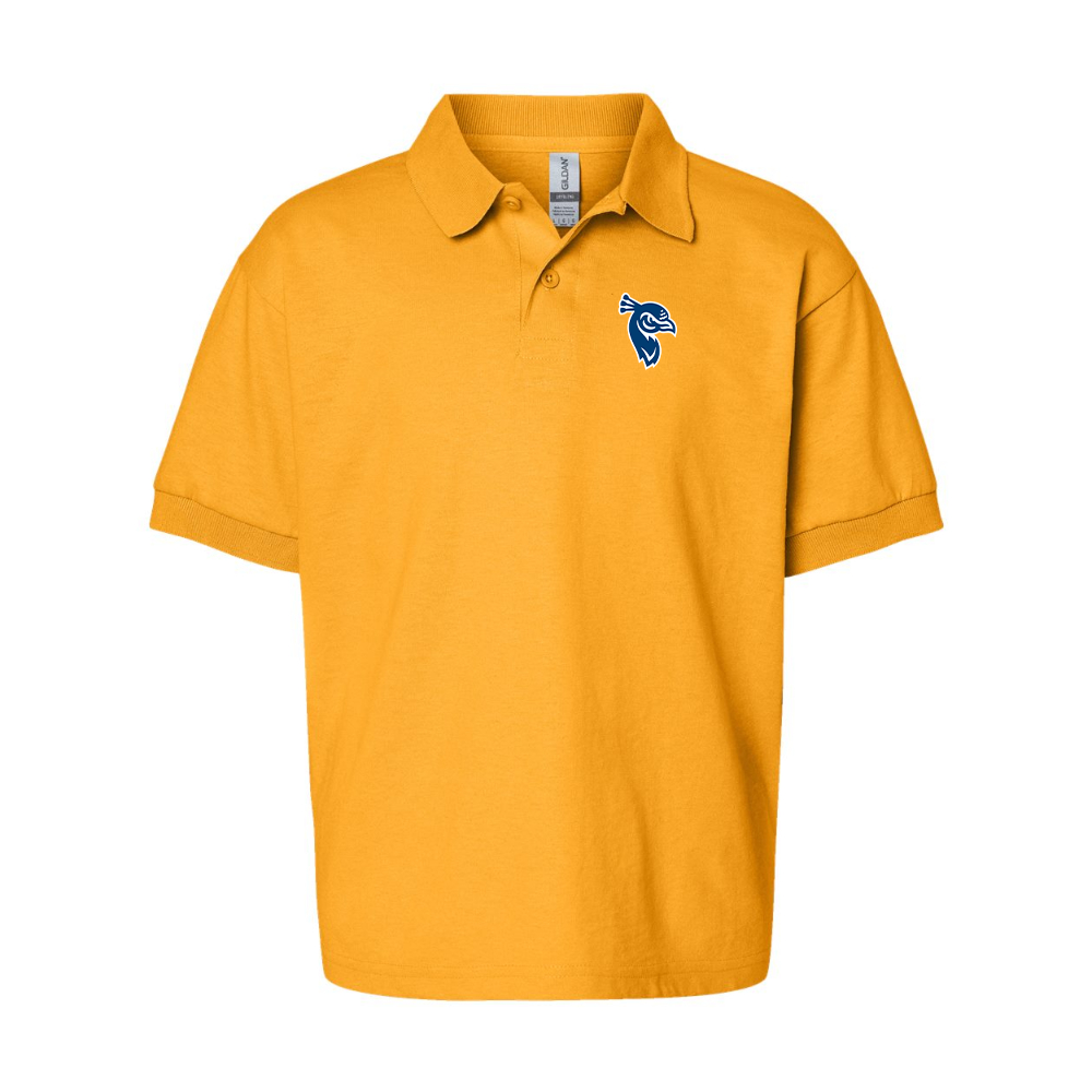 Youth Saint Peters Peacocks Logo Gildan Dry Blend Jersey Polo