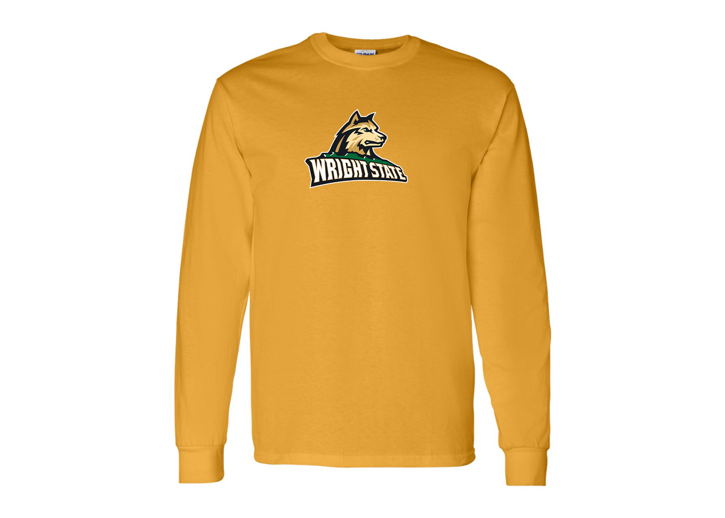 Men's Wright State Raiders Gildan Heavy Cotton Long Sleeve T-Shirt