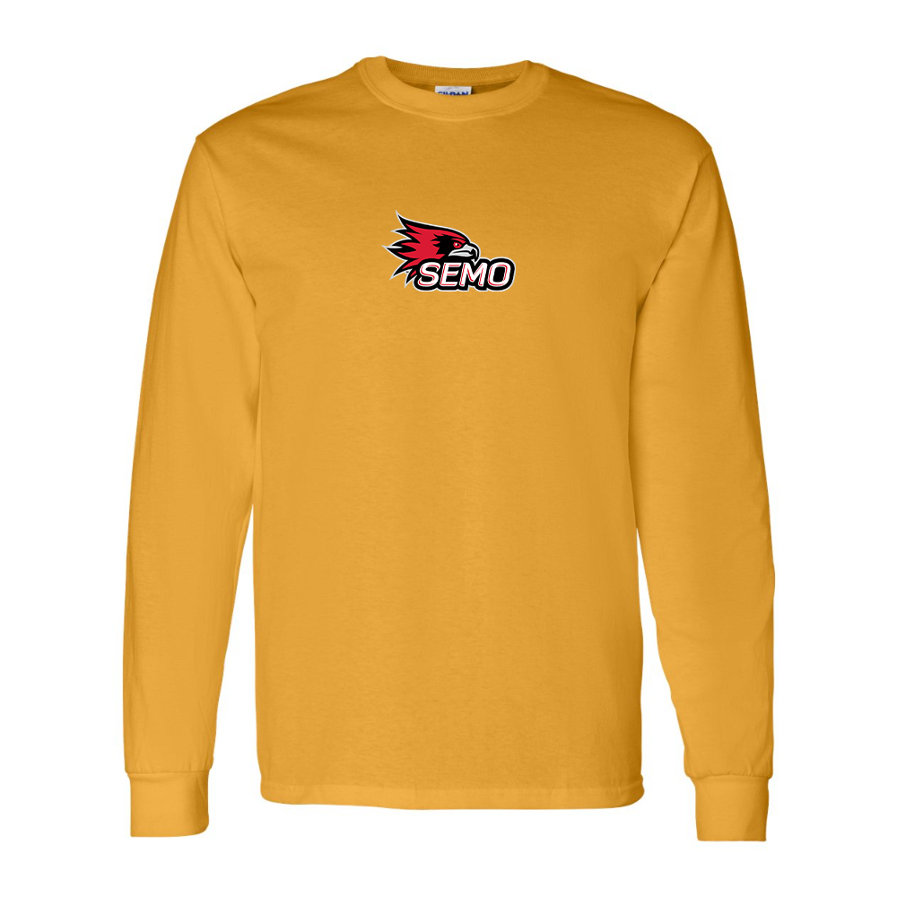Men's SEMO Redhawks Logo Gildan Heavy Cotton Long Sleeve T-Shirt
