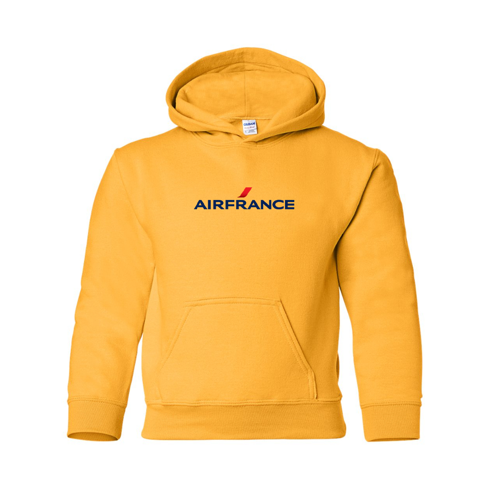 Youth Air France Logo Gildan Heavy Blend  Hooded Sweatshirt