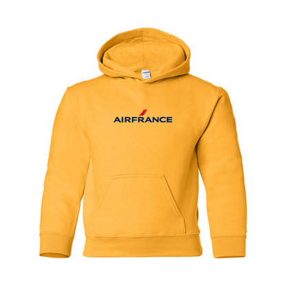 Youth Air France Logo Gildan Heavy Blend  Hooded Sweatshirt